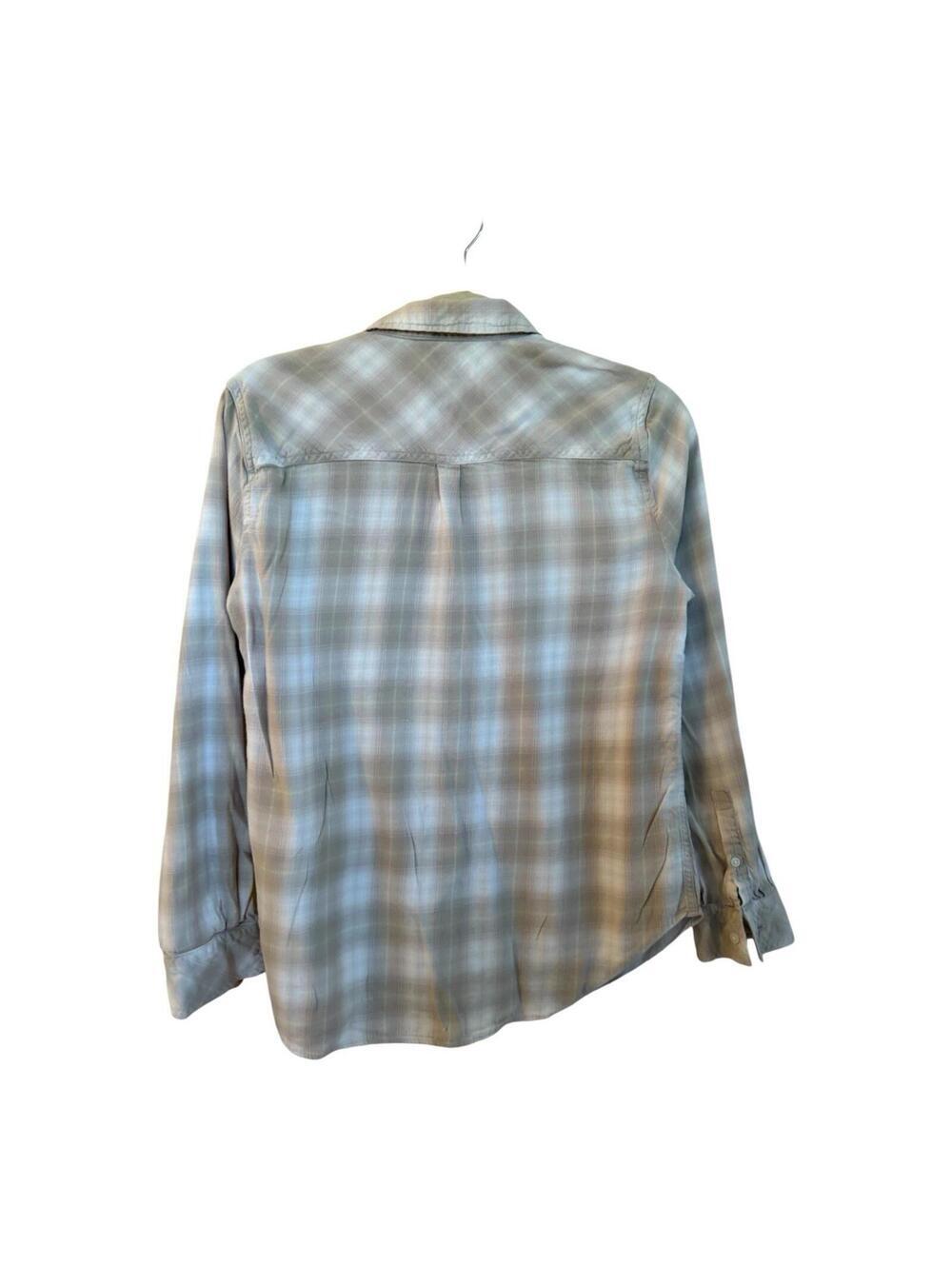 Untuckit For Her Brown Plaid Button Down Shirt Sz. 12 - Picture 3 of 6